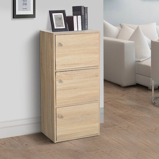 Office Storage Chipboard Cabinet Brown L48xW34xH100cm