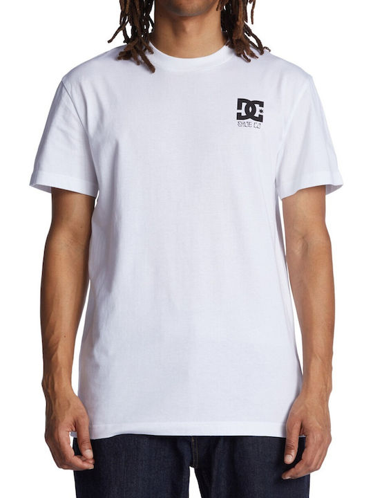 DC T-shirt Bărbătesc cu Mânecă Scurtă Alb