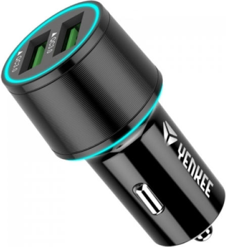 Yenkee Auto-Ladegerät 36W 1.5A Schnellladung mit Anschlüssen: 2xUSB