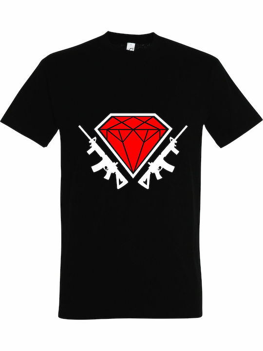 T-shirt Unisex " Diamond Guns ", Black