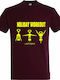 T-shirt Unisex " Holiday Workout, Wine Lover, Chrismtas " Burgundy