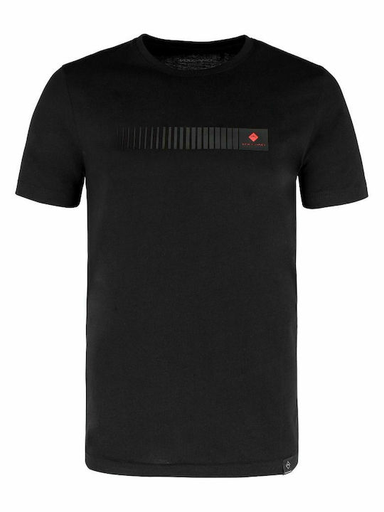 Volcano T-TON Herren T-Shirt mit Gummidruck - Schwarz