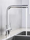 Tall Kitchen Faucet Counter Silver