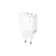 Usams GaN Wireless Charger with 2 USB-C Output Ports 40W Power Delivery White