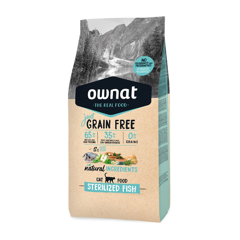 Ownat Just Grain Free Ξηρά Τροφή για Ενήλικες Στειρωμένες Γάτες με ...