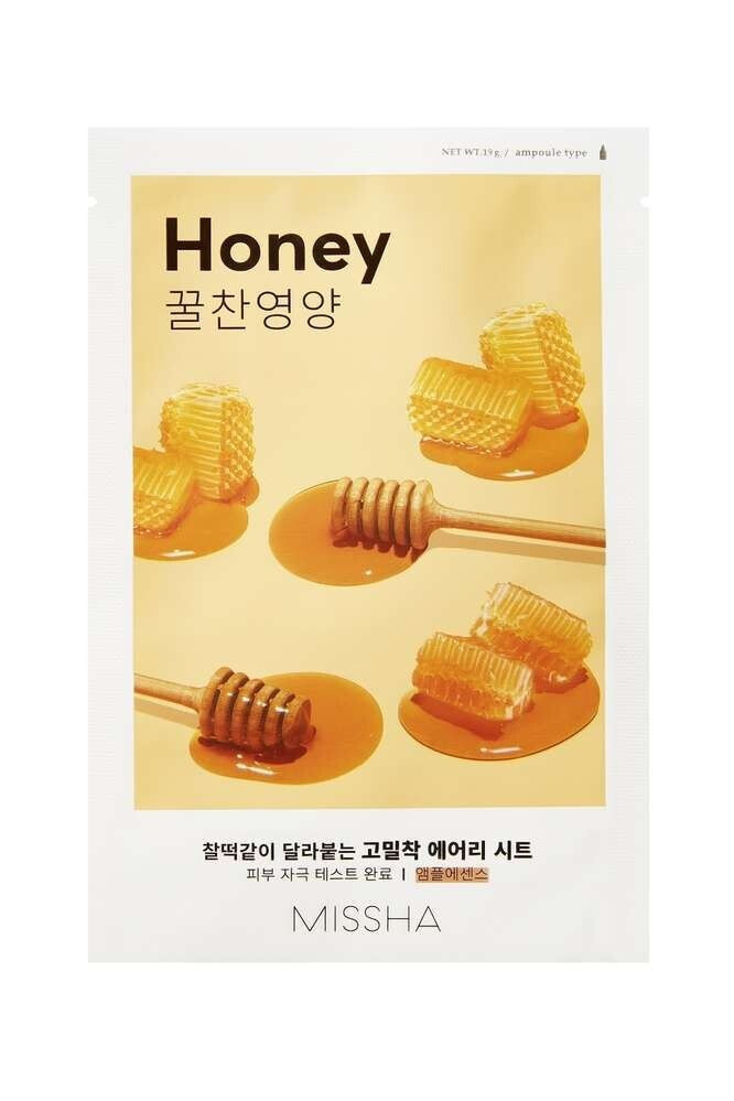 Missha Airy Fit Honey Μάσκα Προσώπου για Λάμψη 19gr