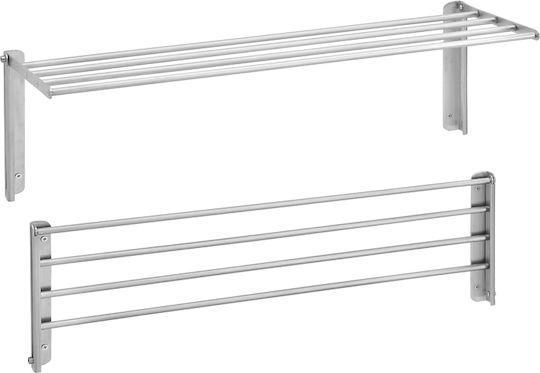 Bronze Art Universal Folding Wall Metallic Clothes Drying Rack Chrome 101x23cm