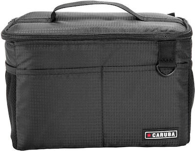 Caruba Handtasche für Kamera Insert Toploader L Größe Groß in Schwarz Farbe