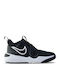Hustle Hustle D 11 Kids Sports Shoes Basketball with Hoop & Loop Closure Black / White