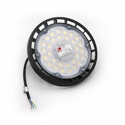 Adeleq Φωτιστικό Καμπάνα LED 100W Naturweiß 10000lm mit integrierter LED Schwarz Ø23cm