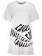 Roberto Cavalli Sommer Mini T-Shirt Kleid Weiß