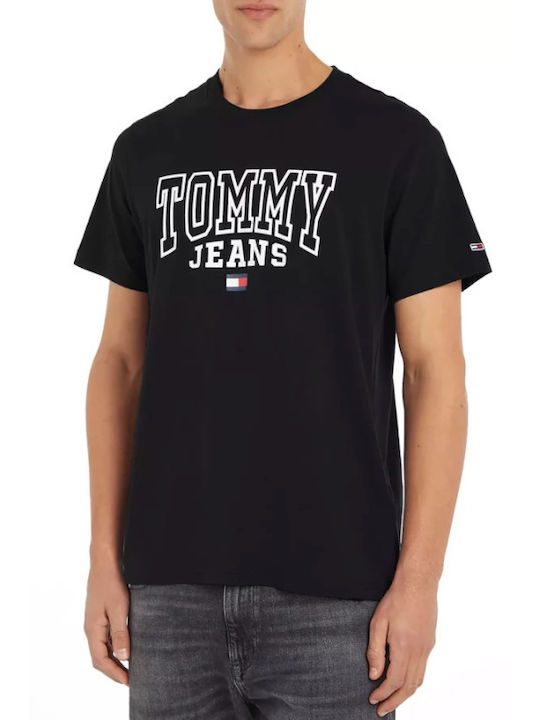 Tommy Hilfiger Herren T-Shirt Kurzarm Schwarz
