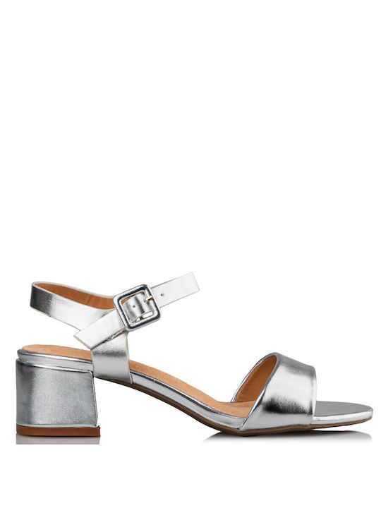 Envie Shoes Damen Sandalen in Silber Farbe