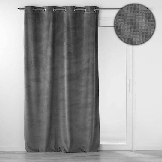 Douceur d'Intérieur L-C Velouriane mit Grommets Graue 140x260cm