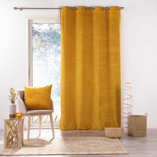 Douceur d'Intérieur L-C Velouriane mit Grommets Orange 140x260cm