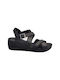 Gotsi Women's Anatomical Sandal In Black (156-00)