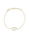 Silver Gold Plated Bracelet Heart 925