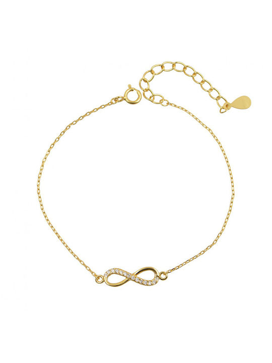 Silver Gold Plated Bracelet Infinity 925