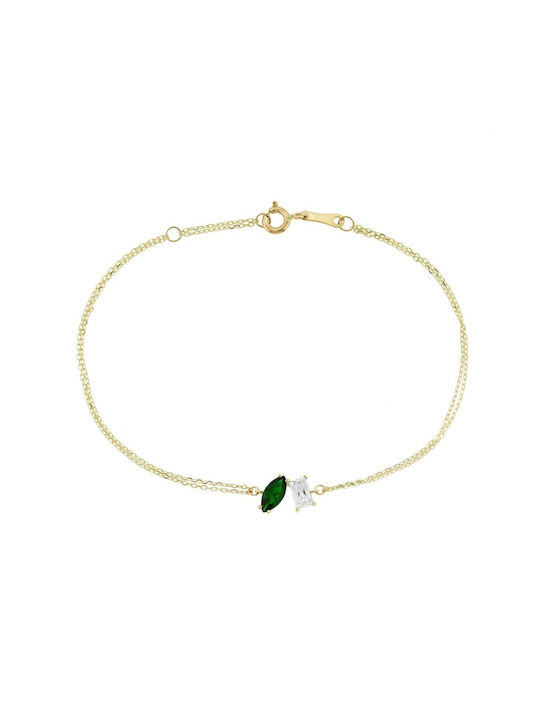 ART D OR - GOLDEN K14 WITH SILVER ADB-701 Transparent Green