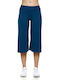Bodymove Women's High Waist Culottes with Zip with Elastic Royal Blue