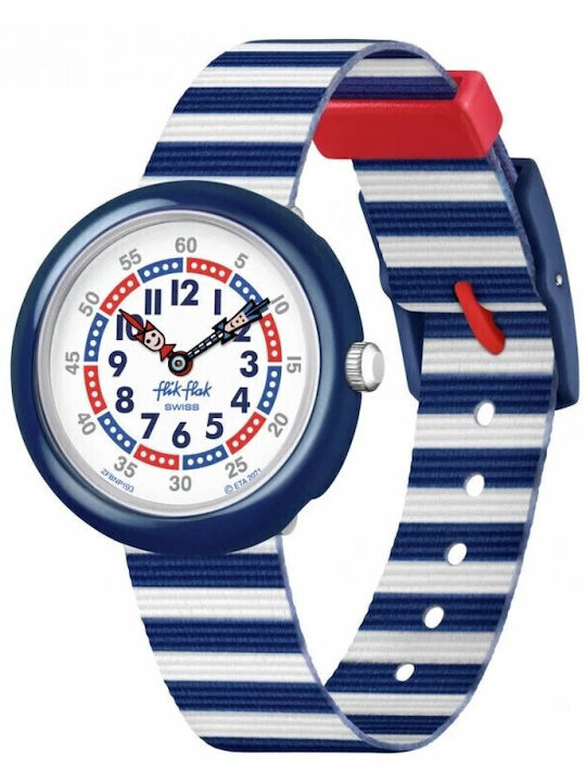 FlikFlak Kinder-Analoguhr mit Stoffarmband Blau
