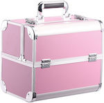 Metallic Cosmetic Case Pink H25xW30xD18cm