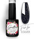Gellie Flash Top D.silver Top Coat for Semi-Permanent Nail Polish 10ml