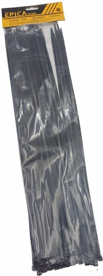 Epica Star Plastic Cable Ties 400mm x 5mm In Black Colour 100 Pieces EP-60526B