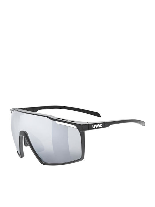 Uvex MTN Perform 2216 Unisex Sunglasses with Black Plastic Frame and Silver Mirror Lens S5330392216