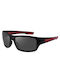 Polareye PTE2120R Unisex Sunglasses with Black Plastic Frame and Black Polarized Lens