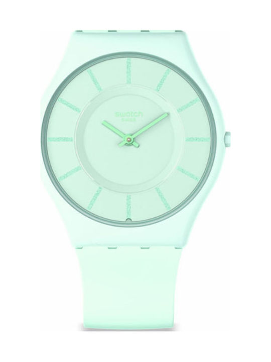 Swatch Swatch Women's Watch with Turquoise Rubber Strap