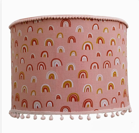 Oxygen Rainbow Einfaches Licht Kinderzimmer-Deckenleuchte Deckenleuchte aus Stoff mit E27-Fassung Rosa 35x20cm