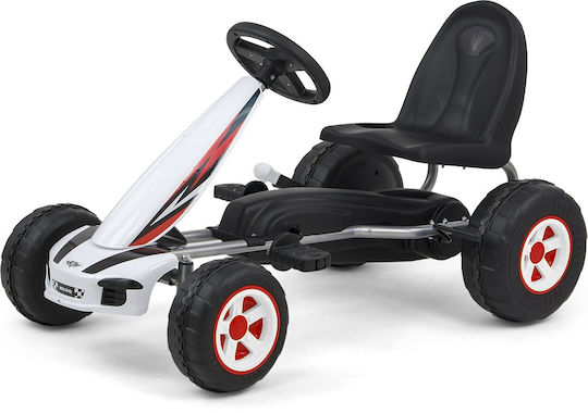 Viper Go Kart Μονοθέσιο με Πετάλι Licensed Λευκό για 3+ Ετών