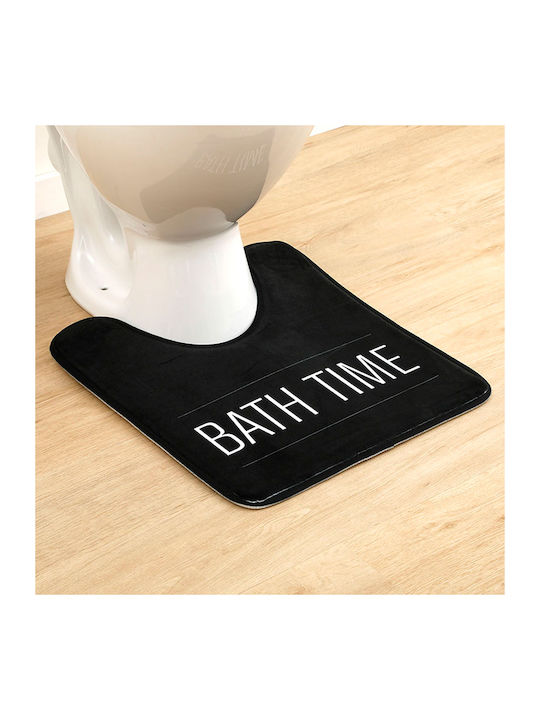 Badematte Mikrofaser Toilette Bath Time AT00012490 Schwarz 45x75cm
