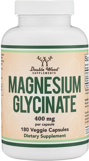 Double Wood Magnesium Glycinate 400mg 180 φυτικές κάψουλες