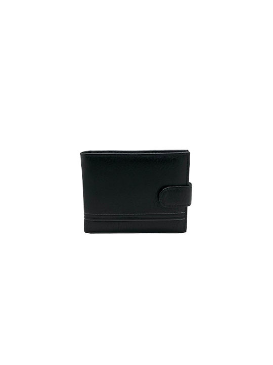 Men's leather (TRUE LEATHER) wallet by Vosntou' Rispa' - ANGEL - in black color.
