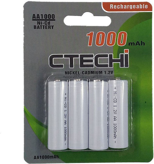 KAL Electronics Επαναφορτιζόμενες Μπαταρίες AA Ni-Cd 1000mAh 4τμχ