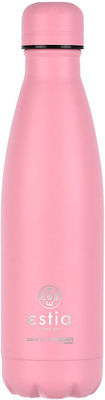 Estia Flask Lite Save the Aegean Flasche Thermosflasche Rostfreier Stahl BPA-frei Blossom Rose 500ml