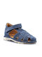 TOUTI leather sandal in blue color