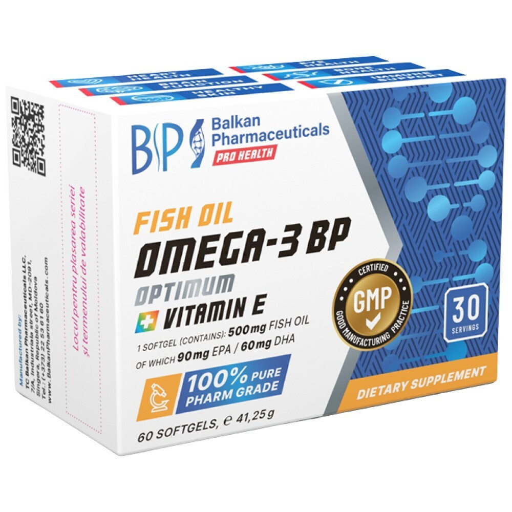 Balkan Pharmaceuticals Omega 3BP Essential Ιχθυέλαιο 60 μαλακές