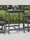 Outdoor Bar Free Standing Wood Table Gray 82.5x82.5x110cm