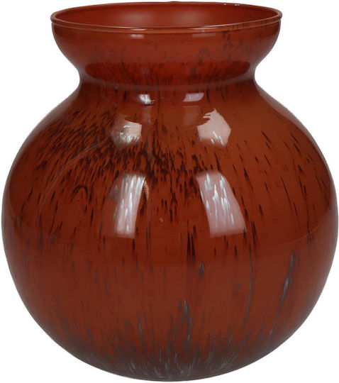 ArteLibre Διακοσμητικό Βάζο Γυάλινο Κόκκινο Φ15xΥ16cm