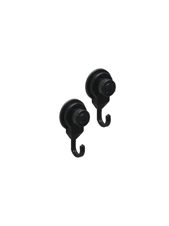 Aria Trade Double Wall-Mounted Bathroom Hook Black AT0002296