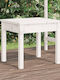 Wooden Masa Masa de lounge pentru spații exterioare mici Alb 50x44x45buc