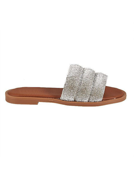 Elenross Women's Sandals with Strass Silver