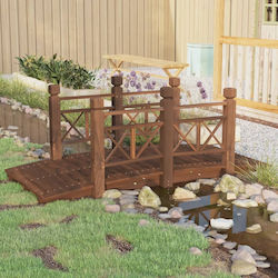 vidaXL Decorative Bridge Garden Wooden 150x67x56cm 363360