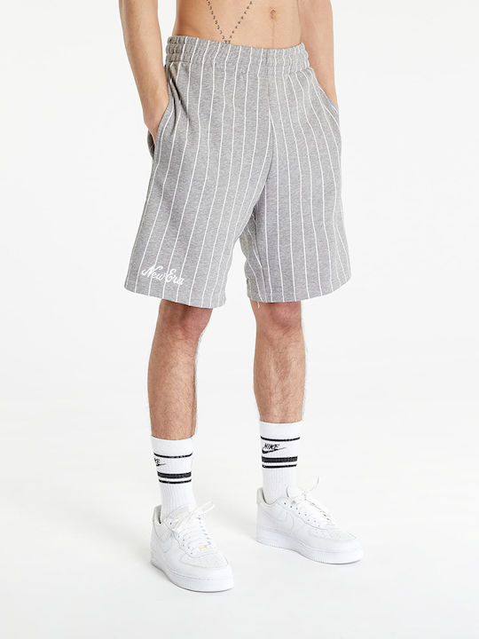 New Era Pinstripe Bermudă de Bărbați Gray/ White