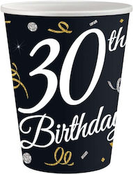 30th Birthday Cups (6 pieces)