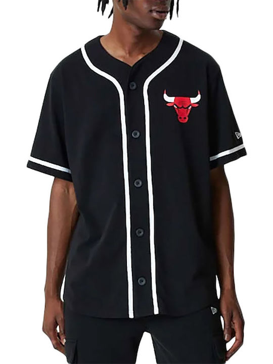 New Era Chicago Bulls Βαμβακερό Πουκάμισο Μαύρο