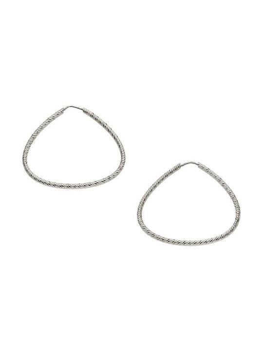 Breeze Earrings Hoops made of Silver with Stones